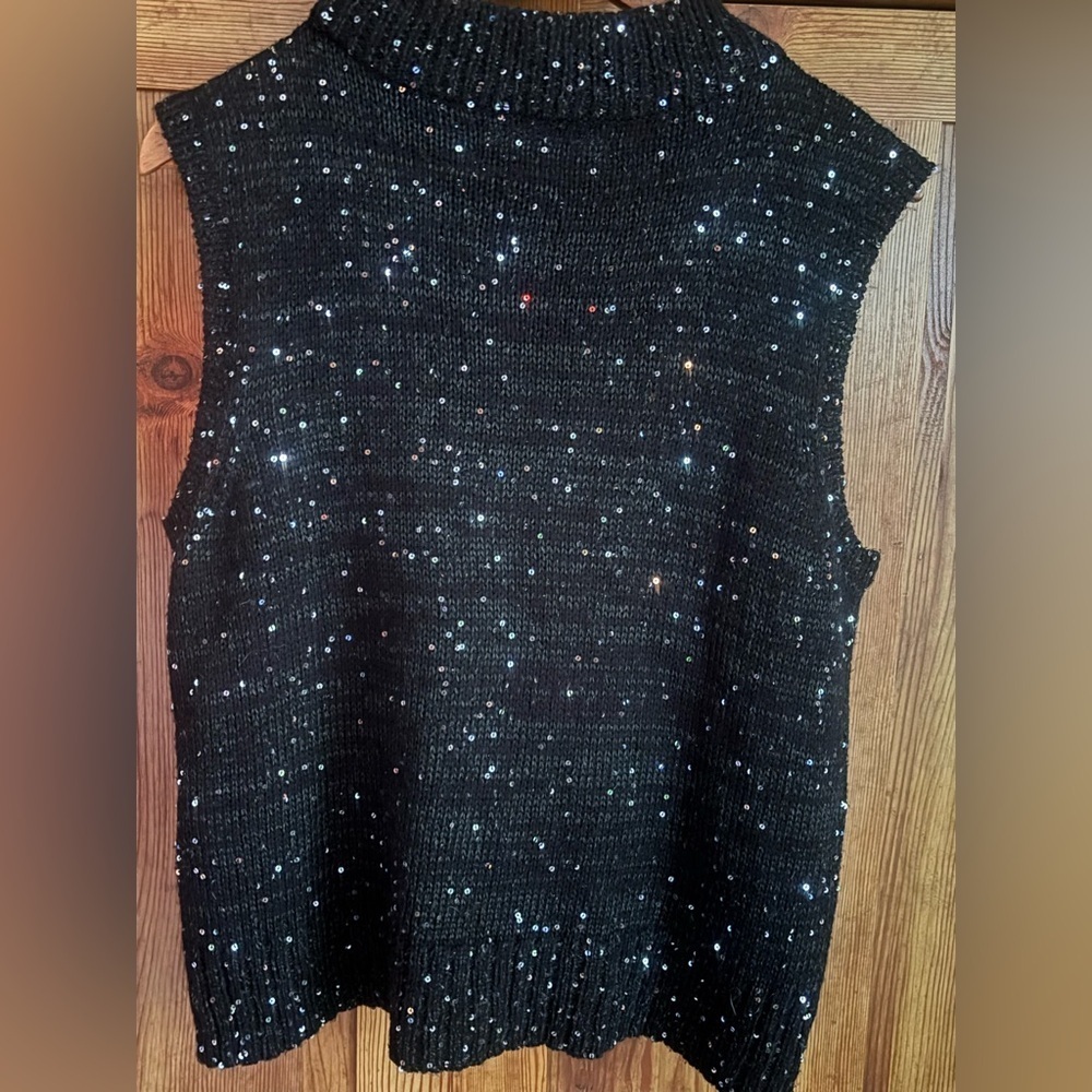 VERO MODA Holiday Sparkly Shimmer Going Out Sleeveless Top Size M/L With Stretch - Picture 4 of 13